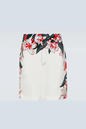 VALENTINO Floral silk tailored shorts