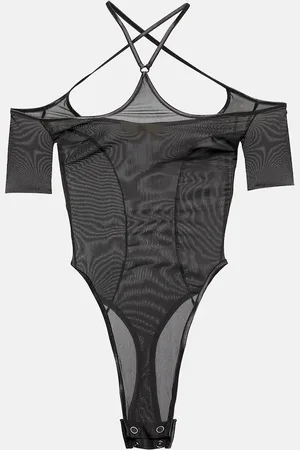 KNWLS Halterneck mesh bodysuit