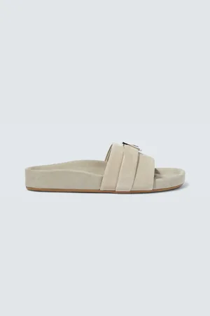 Christian Louboutin Embellished suede slides