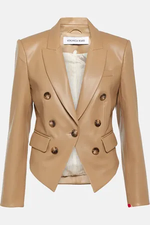 VERONICA BEARD Cooke single-breasted faux leather jacket