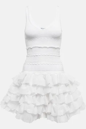 Alaïa AlaÃ¯a Ruffled knit minidress