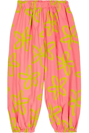Jelly Mallow Aladdin floral cotton pants