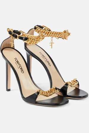 Tom Ford Zenith 105 chain-detail leather sandals