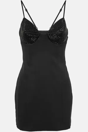 AREA Crystal-embellished minidress