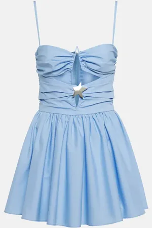 AREA Cutout cotton-blend minidress