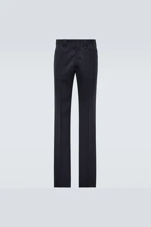 Maison Margiela Herringbone wool straight pants
