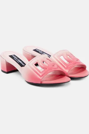Dolce & Gabbana DÃ©gradÃ© logo cutout leather mules