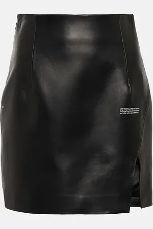 OFF-WHITE Leather miniskirt