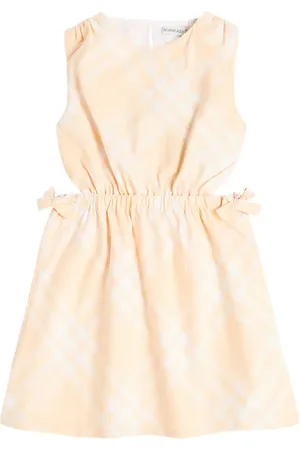 Burberry Burberry Check cutout cotton dress