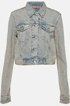 Acne Studios Cropped jacquard denim jacket