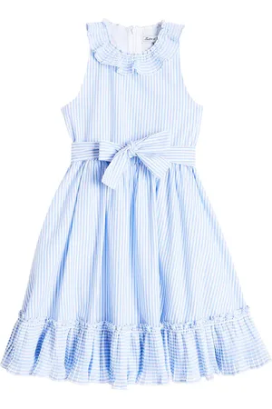 Tartine Et Chocolat Striped bow-detail cotton dress
