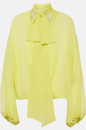 BLUMARINE Tie-neck silk blouse