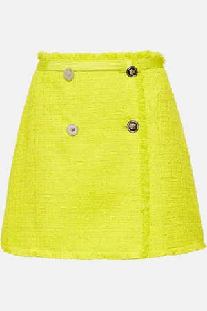 VERSACE BouclÃ© tweed miniskirt