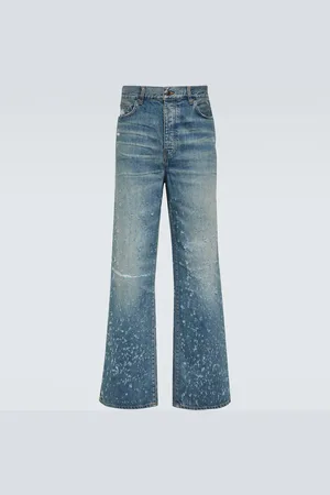 AMIRI Shotgun distressed wide-leg jeans