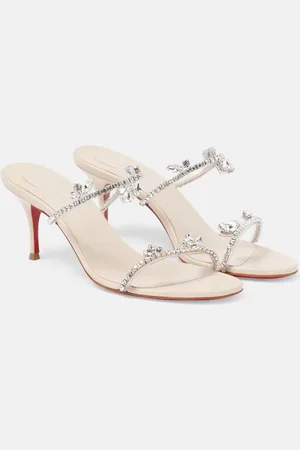 Christian Louboutin Just Queen 70 embellished leather mules