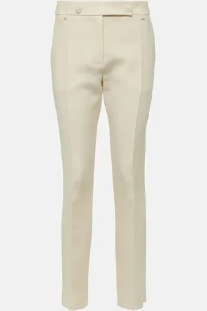 VALENTINO CrÃªpe Couture mid-rise straight pants