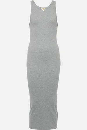 VALENTINO Cotton-blend jersey midi dress