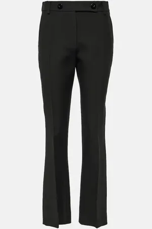 VALENTINO CrÃªpe Couture mid-rise straight pants