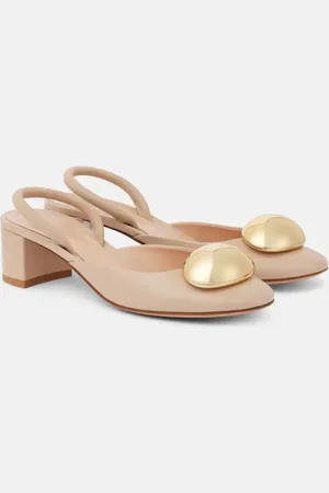 Gianvito Rossi Sphera 45 leather slingback pumps