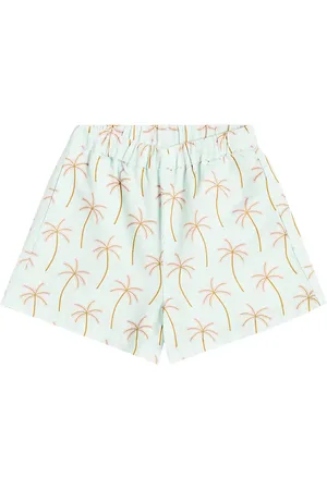 The New Society Palm Springs cotton and linen Bermuda shorts