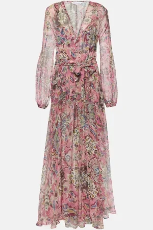 VERONICA BEARD Elvita printed silk maxi dress
