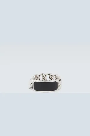 Shay ID Link 18kt white gold ring with onyx