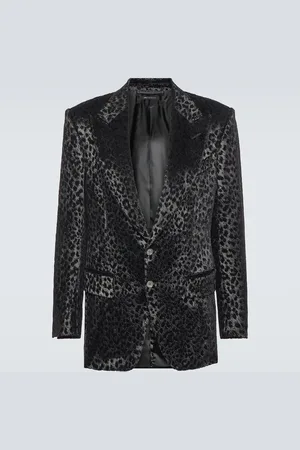 Tom Ford Leopard-print velvet blazer