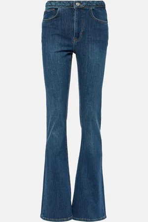 Frame Braided high-rise flared jeans