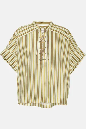 YVES SALOMON Striped cotton top