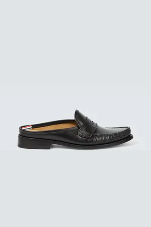 Thom Browne Leather penny loafer mules