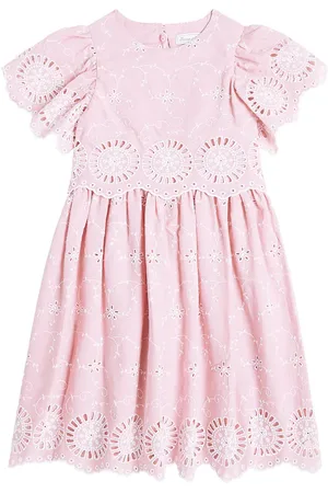 Tartine Et Chocolat Openwork embroidered cotton-blend dress