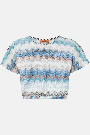 Missoni Zig Zag open-knit crop top