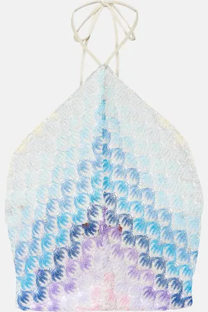 Missoni Halterneck crochet crop top