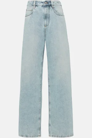 Brunello Cucinelli High-rise wide-leg jeans