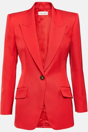 Alexander McQueen Single-breasted twill blazer