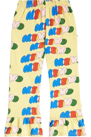 Jelly Mallow Momo printed ruffled cotton pants