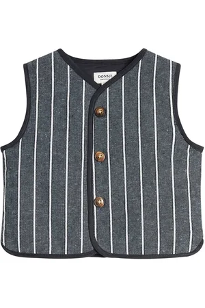 Donsje Baby Ririo striped cotton and linen vest