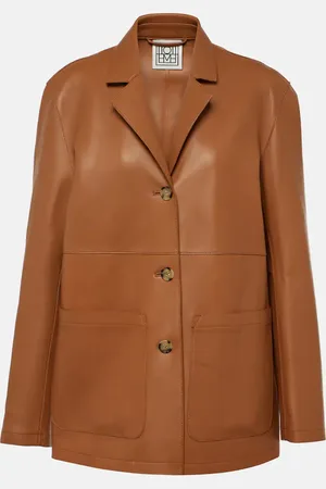 Totême Oversized leather jacket