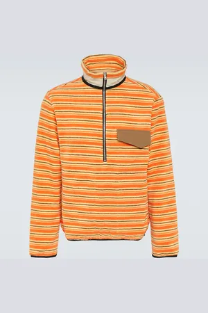 RANRA Kragi striped cotton half-zip sweater
