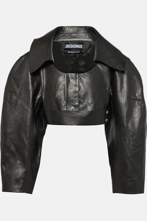 Jacquemus La Veste Obra cropped leather jacket