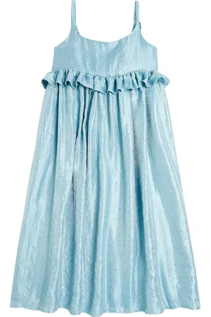 CAROLINE BOSMANS Ruffle-trimmed lamÃ© dress