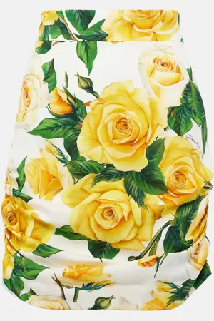 Dolce & Gabbana Floral silk-blend miniskirt