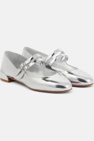 Christian Louboutin Sweet Jane metallic leather Mary Jane flats