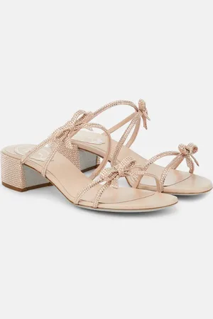 RENE CAOVILLA Caterina 40 embellished satin mules