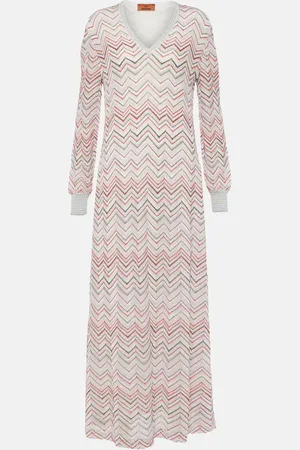 Missoni Zig Zag metallic knit maxi dress
