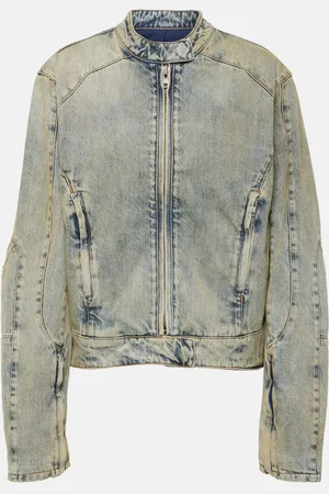 Entire Studios Moto cropped denim jacket