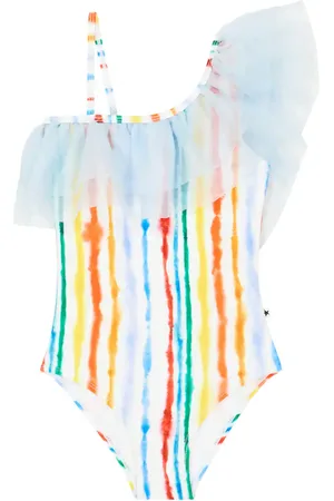 Molo Nilla tie-dye striped swimsuit
