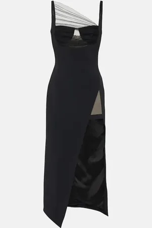 DAVID KOMA Cutout gathered midi dress