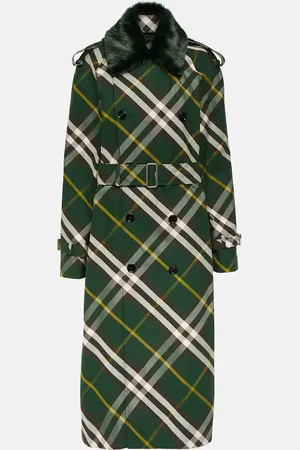 Burberry Check cotton gabardine trench coat