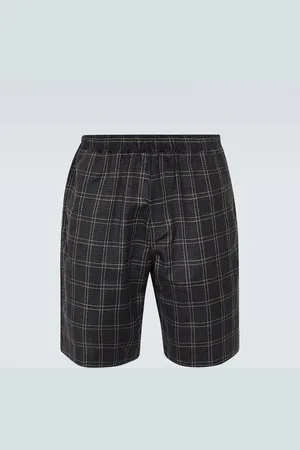 OUR LEGACY Drape checked technical shorts